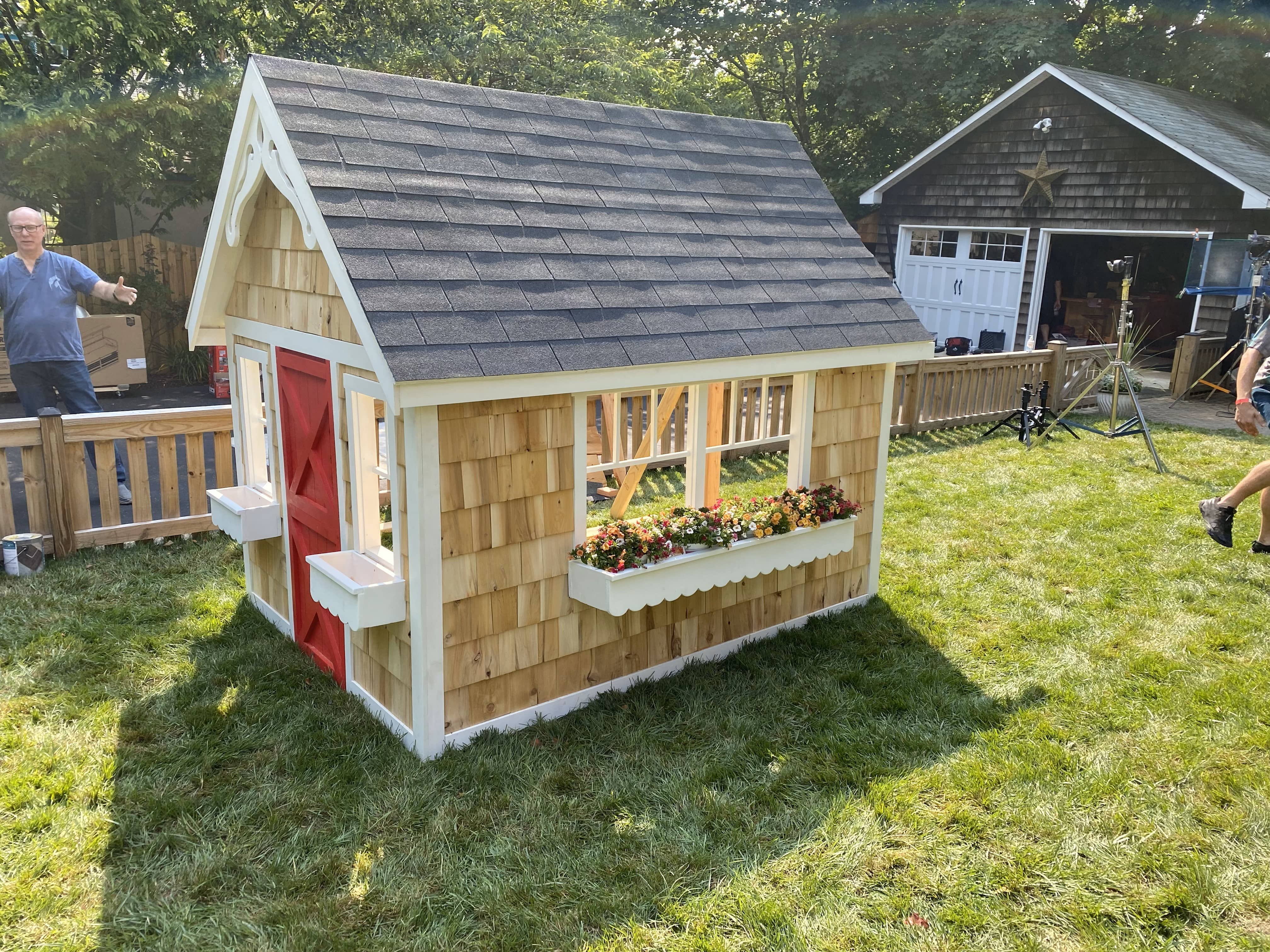 2 sided playhouse for a commercial